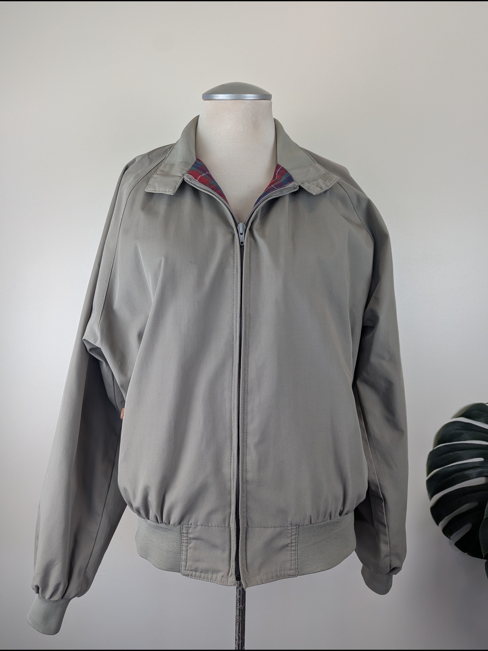 Field & Stream Vintage Khaki Colour Zip-Front Harrington Bomber Jacket Men's M
